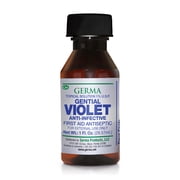 Germa Gentian Violet. First Aid Antiseptic. Prevents Skin Infection in Minor Scrapes, Cuts and Burns. 1 oz. Pack of 6