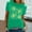 Green, variant on ALLLIST Short Sleeve Ladie's Tops Summer Floral T-Shirts Green Drop Shoulder Pullover for Women