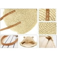 thumbnail image 5 of Straw Handbags Women Handwoven Round Corn Straw Bags Natural Chic Hand Large Summer Beach Tote Woven Handle Shoulder Bag, 5 of 6