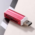 thumbnail image 4 of 1 Lector de Tarjetas de Memoria USB2.0 4 en Multi para SD/SDHC/Mini SD/MMC/TF Rojo, 4 of 6
