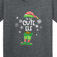 thumbnail image 4 of Inktastic Funny Christmas I'm the Cute Elf with Shoes and Hat Youth T-Shirt, 4 of 5