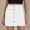 White, variant on Tennis Skirts for Women Summer Skirt Denim High Waisted Stretch Button Front Short Pencil Skirt with Patch Pockets For Women Black M