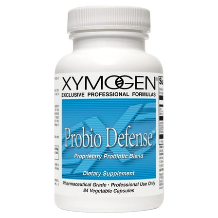 XYMOGEN Probio Defense - Pobiotics for Digestive Health - Daily Probiotic with Lactobacillus Rhamnosus Probiotic - Digestive Nutritional Supplements - Dairy Free Probiotics (84 Capsules)