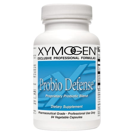 XYMOGEN Probio Defense - Pobiotics for Digestive Health - Daily Probiotic with Lactobacillus Rhamnosus Probiotic - Digestive Nutritional Supplements - Dairy Free Probiotics (84 Capsules)