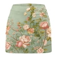 thumbnail image 5 of Wxolcjlv Womens Botanical Floral Print A Line Mini Skort High Waist Stretch Fit Sport Built‑In Shorts Tennis Bottoms, 5 of 7