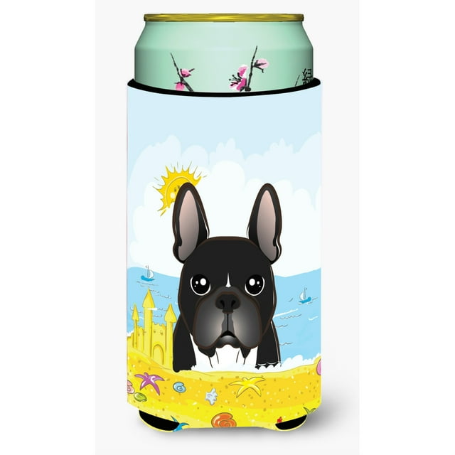 ""Caroline'S Treasures Bb2095Tbc """"Bulldog Francés Summer Beach"""" Tall Boy Hugger Koozie Multicolor""