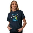 thumbnail image 5 of Smurfette Resting Beach Face Smurfs Women's Graphic T Shirt Tees Brisco Brands S, 5 of 6