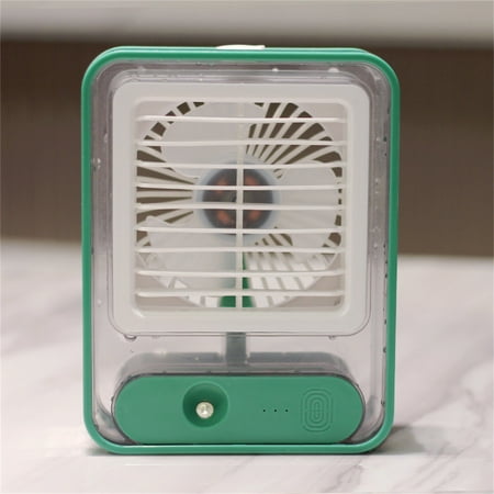 

asjyhkr Portable Quiet Mini Desktop Table Cooling Fan With Mist Spray USB Rechargeable Portable Mini Air Conditioner for Bedroom Office Car Travel ，Camping，Indoor ，Outdoor