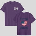 thumbnail image 2 of Funny Independence Day Shirt Women's Cotton Crew Neck T-Shirt Moisture Wicking Tee Purple,XL, 2 of 6