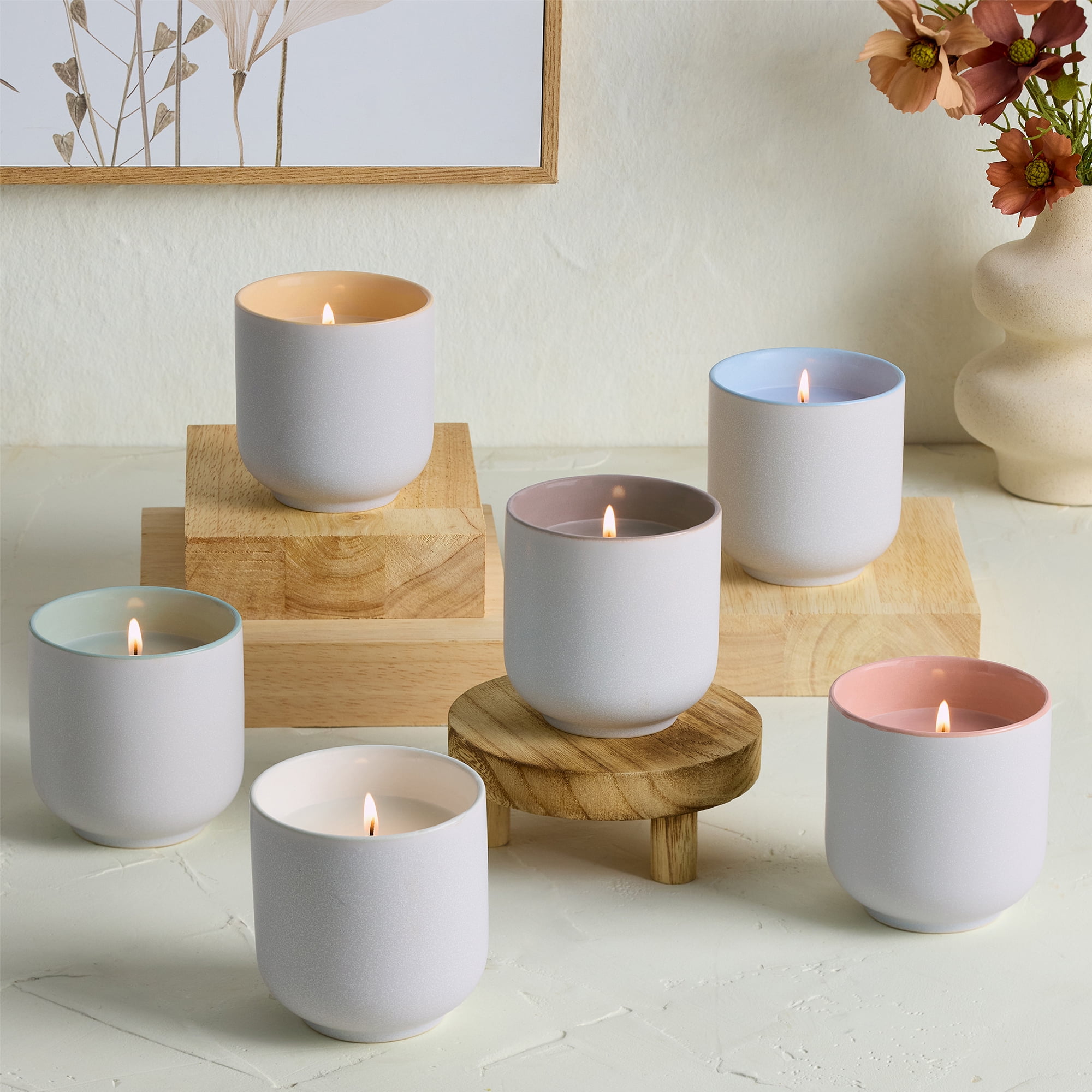 Better Homes & Gardens Pink Berry Freesia 1-Wick Ceramic Candle, 8 oz