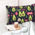 thumbnail image 4 of Zufioo Avocado Love Print Double-Sided Throw Pillow Cover, Pillow Protector Home Decor - With Hidden Zipper, Suitable for Bedroom, Living Room, Car Interior-20"x30", 4 of 6