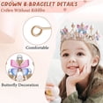 thumbnail image 5 of Girls Butterfly Crown Pearl Headband for Halloween Costume - Perfect for Wedding Prom, Birthday Party, and Christmas Gifts, 5 of 6