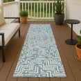 thumbnail image 6 of Addison Rugs Chantille Indoor/Outdoor Transitional Geometric Teal Machine Washable Runner Rug, 2'3" x 7'6", 6 of 7