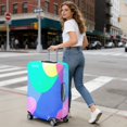 thumbnail image 5 of Stretch Luggage Cover XL(29-32in)– Elastic Travel Suitcase Protector with Handle Openings & Bottom Closure, Washable Polyester Spandex Suitcases Cover, Neon Light Print, 5 of 5