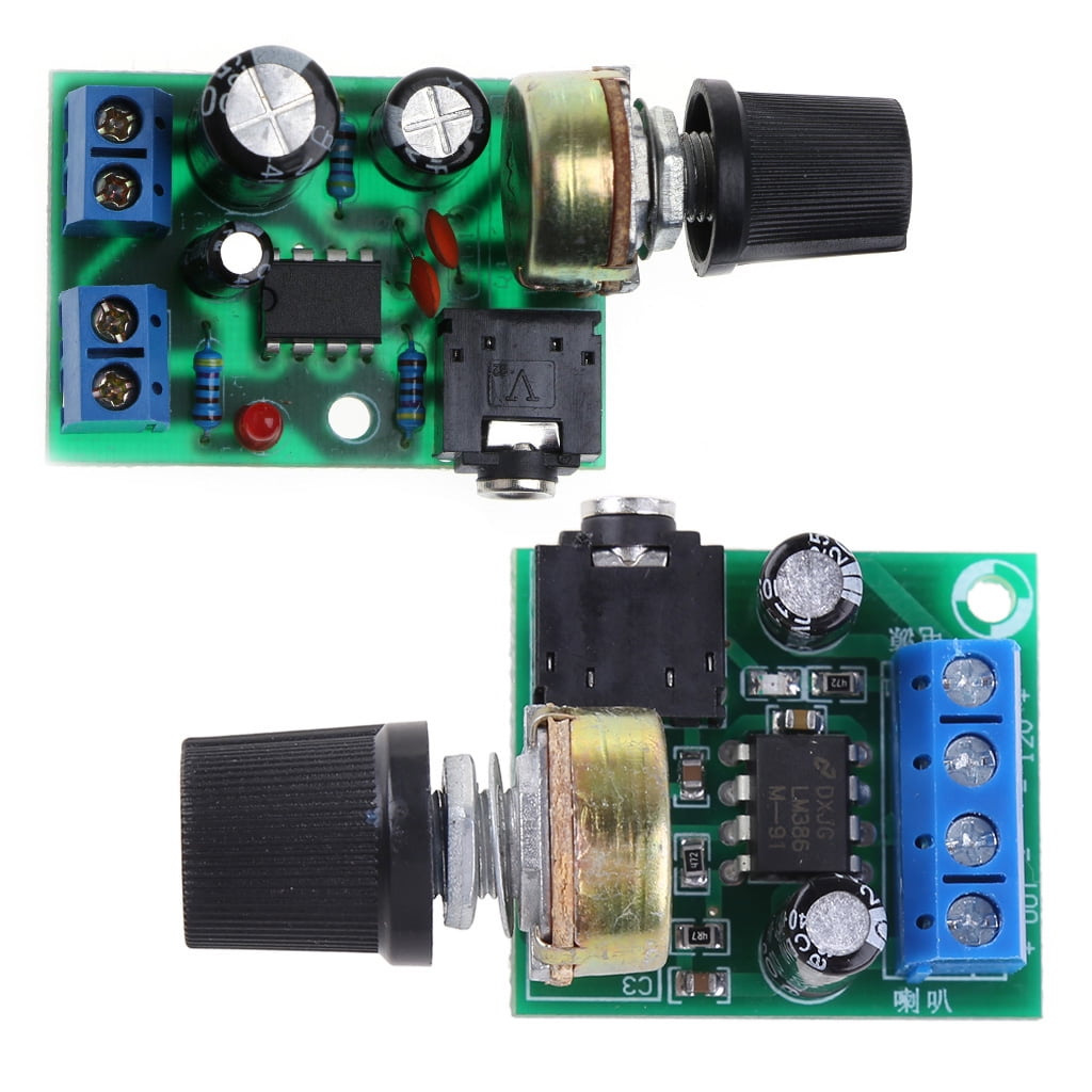 LM386 Audio Power Amplifier Board DC 3V~12V 5V AMP Module Adjustable volume Knob 