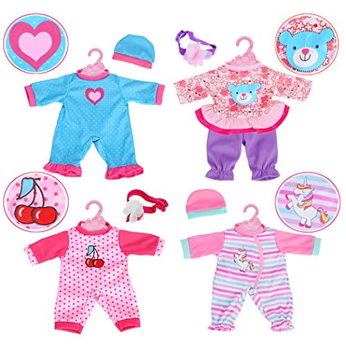4 Sets Doll Clothes Include Rompers Headband For 10 12 13 Dolls Like 10 Inch Baby Dolls 12 Inch Alive Baby Dolls New Born Baby Dolls Walmart Com Walmart Com