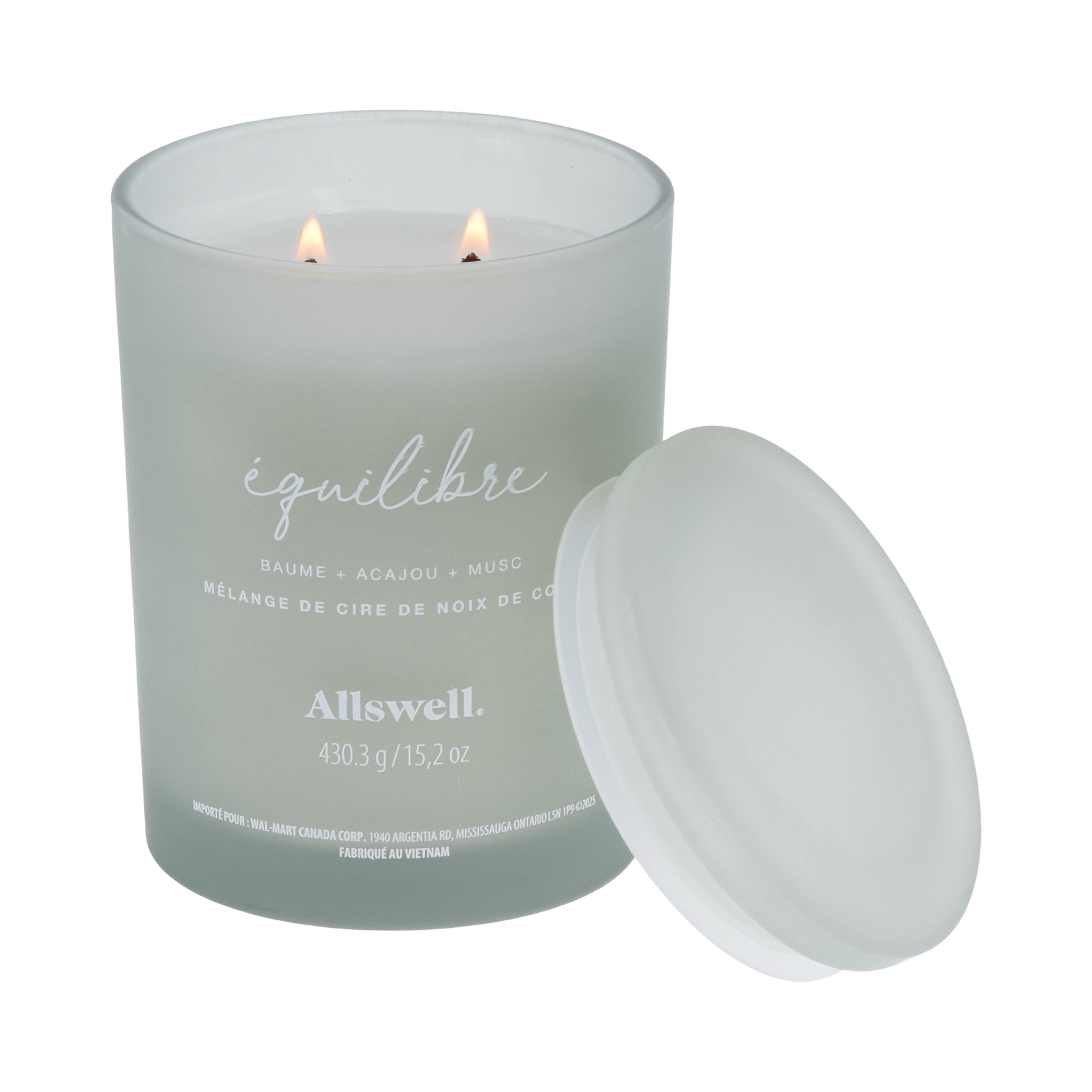 Allswell Scented 15 oz. Coconut Wax Spa Candle, Balance (Balsam + Mahogany + Musk)