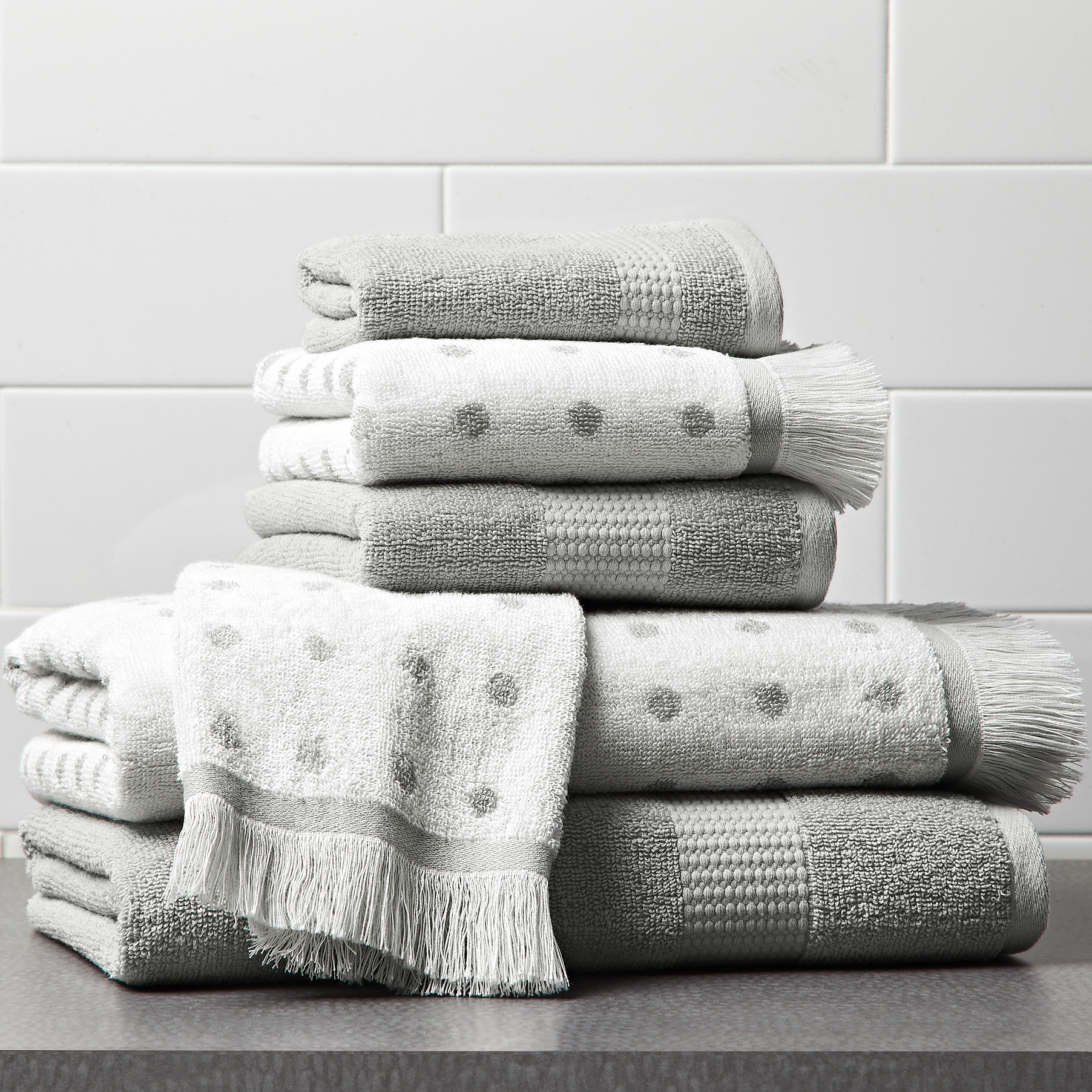 Better Homes & Gardens Dot Fringe 6 Piece Towel Set - image 5 of 5