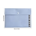 thumbnail image 3 of Light Blue Thickened Piano Key File Bag Transparent Stationery Office Plastic Transparent Student Button File Bag Plastic, 3 of 7