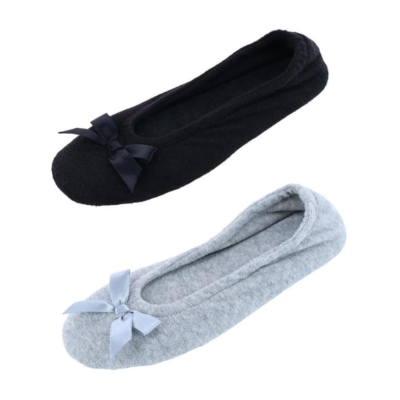 CTM® Terry Ballerina Slipper House Shoe (Pack of 2) (Women's)