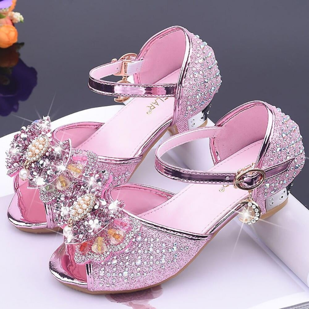 New Cute Kids Girls Sandals Children Princess Summer Party Shoes Size 9-3 