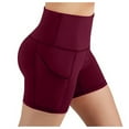 thumbnail image 2 of Viikei Womens Shorts Clearance Shorts for Women Plus Size Women's Shorts Pull on Solid Pocket High-waist Hip Stretch Pants Running Fitness Yoga Shorts, 2 of 7