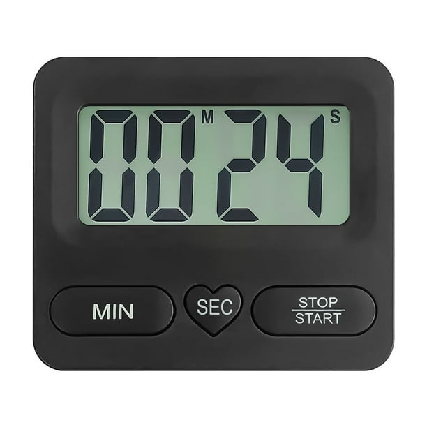 Temporizador de cocina con pantalla grande, recordatorio de aprendizaje, reloj despertador de cuenta regresiva para hornear, cocinar, estudiar y usar en la oficina.