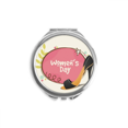 thumbnail image 1 of High Heels Women's Day Pattern Hand Compact Mirror Round Portable Pocket Glass, 1 of 3