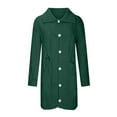 thumbnail image 3 of Cardigan for Women Zpanxa Hood Cardigan for Women, Plus Size Winter Warm Sweater Outwear, Single Breasted Long Sleeves Coat with Pocket Green XL, 3 of 4