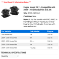 thumbnail image 2 of Engine Mount Kit 2 - Compatible with 2009 - 2015 Honda Pilot 3.5L V6 - Autopart Premium, 2 of 2