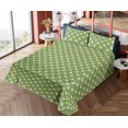 thumbnail image 4 of Ambesonne Lemon Print Fitted & Flat Sheet with Sham 3 Pcs Set, Vintage Citrus Pattern, Twin XL, Fern Green and Yellow, 4 of 5