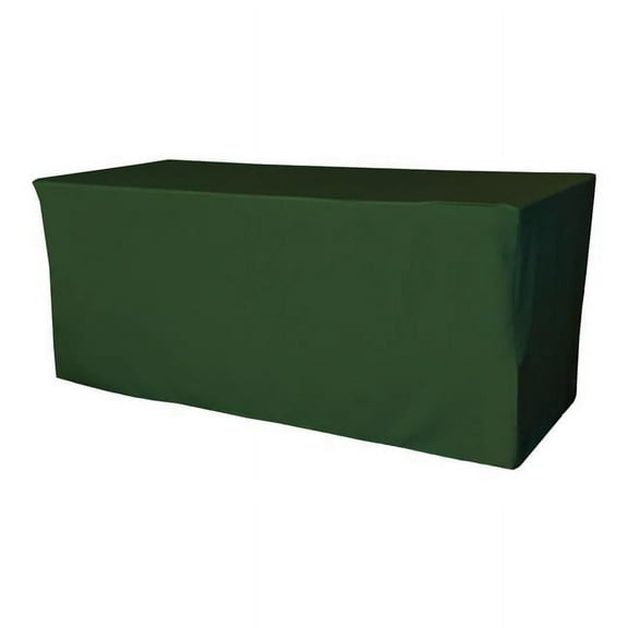 LA Linen TCpop-fit-72x30x30-GreenHuP20 2.23 lbs Polyester Poplin Fitted Tablecloth, Hunter Green