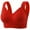 Red, variant on FYDUU Minimizer Bras for Women Casual Thin Breathable Top Bra Underwear Without Steel Ring Gathering Support Push Up Bras
