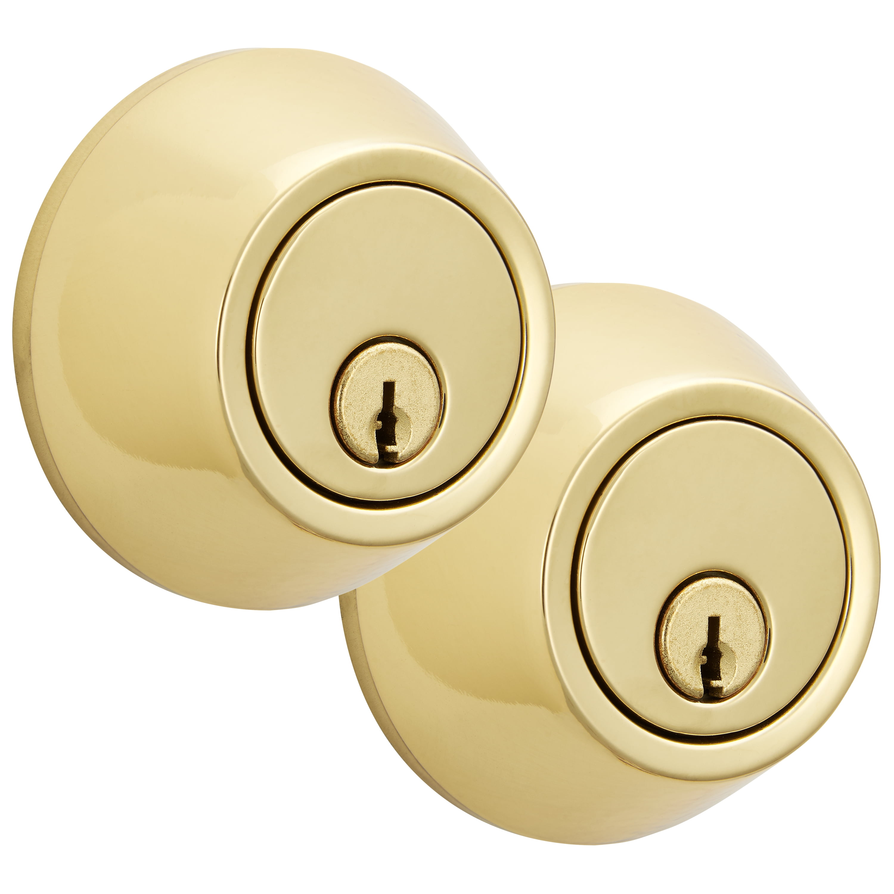 Hyper Tough Keyed Entry Single Cylinder Deadbolt, Polished Brass Finish