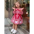 thumbnail image 6 of Loicainy Baby Toddler Girl Christmas Dress 12 18 24 Months 2T 3T 4T 5T Smocked Doll Collar Long Sleeve Plaid Dresses, 6 of 9