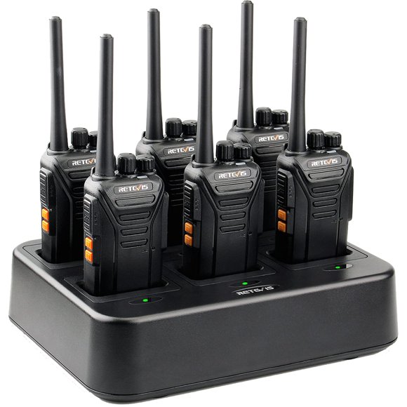 Radios Walkie Talkies Retevis RT27 de 2 vías de alta resistencia (paquete de 6)
