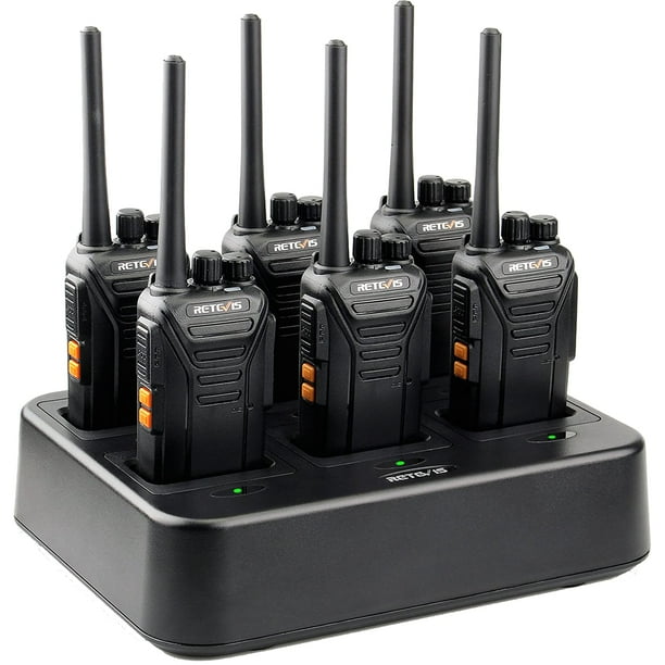 Radios Walkie Talkies Retevis RT27 de 2 vías de alta resistencia (paquete de 6)
