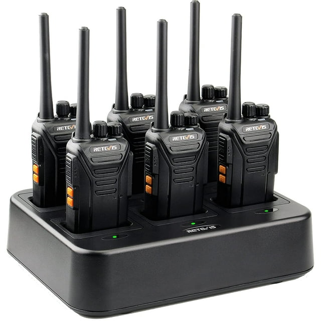 Radios Walkie Talkies Retevis RT27 de 2 vías de alta resistencia (paquete de 6)