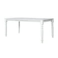 thumbnail image 4 of Home Design Reston Dining Table, White, Rectangular top, Turned legs, Rhinestone accents, Modern luxury design, Sturdy construction, Eye-catching centerpiece, 4 of 5