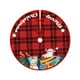 thumbnail image 2 of CaiYueKe Christmas Tree Skirt, 47 Inch Rustic Tree Skirt Ornaments Buffalo Plaid Xmas Tree Skirt Mat with Santa Snowman Deer Pattern for Decorations Holiday Party Indoor Outdoor, 2 of 9