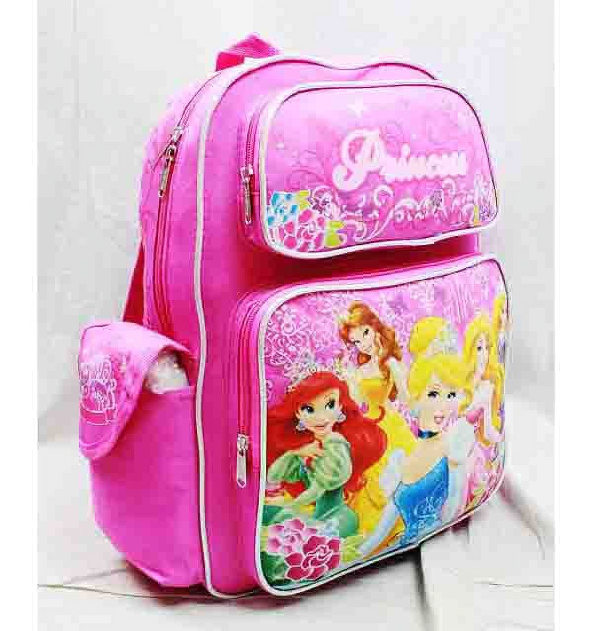 Backpack - - Princess w/ Flowers Pink Large Girls School Bag New a03888 - image 2 of 3