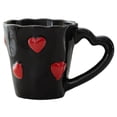 thumbnail image 3 of Valentine's Day Heart Ceramic Couple Mug Set - Romantic Coffee/Tea Mugs, Perfect Gift for Valentines Opening Activities & Easter Decor, Cute Design for Couples & Loved Ones, 5.27*3.7*3.54in, Black, 3 of 6