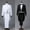 White, variant on Men's Gothic Jacquard Tuxedo Blazer Medieval Victorian Double Breasted Tailcoat formal Wear Dinner Jacket 4pc Black 4(S)