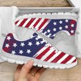 thumbnail image 1 of Zapatillas deportivas para mujer con estampado de bandera de Estados Unidos, zapatos de plataforma antideslizantes, zapatos planos transpirables y resistentes al desgaste para trabajar al aire libre, 1 of 6