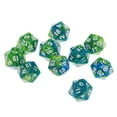 thumbnail image 4 of 10x Dados D20 Dados poliédricos Accesorio Juguetes Accesorios de regalo para juegos de azar Verde púrpura Sunnimix Dados poliédricos, 4 of 8