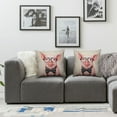 thumbnail image 3 of PIKWEEK  Funny Piggy Throw Pillow Cover Lovely Pink Pig Rustic Farm Animals Wearing Glasses Bow Knot Square Pillow Case Cushion Cover for Home Car Decorative 2pc, 3 of 6