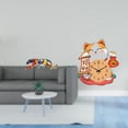 thumbnail image 2 of esculturas,estatua de figura decorativa andante,Reloj de pared,Reloj de pared silencioso con forma de gato,ideal para amantes de los gatos.,Lindo reloj de pared para habitaciones infantiles, 2 of 8