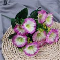 thumbnail image 2 of Fake Plants, Fall Flowers - Dienrx 6 Artificial Flower Bouquets of Morning Glory and Morning Glory Soft Decoration Opening Wedding Silk Flowers, 1*Artificial Flower, 2 of 8