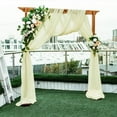 thumbnail image 4 of Wedding Arch Draping Fabric, Happiwiz 28" x 18 Ft Chiffon Fabric Drapery Wedding Ceremony Reception Swag Decorations (Ivory), 4 of 8