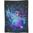 thumbnail image 2 of Axolotl Blanket Lovely Axolotls Gifts for Kids Adults Soft Warm Lightweight Cozy Cute Animal Dark Throw Blankets for Bed Living Room Sofa Couch Birthday Decor 50x60in, 2 of 6